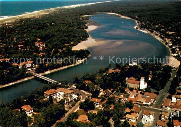 Hossegor Soorts Landes Une partie de la Ville avec le Lac et l