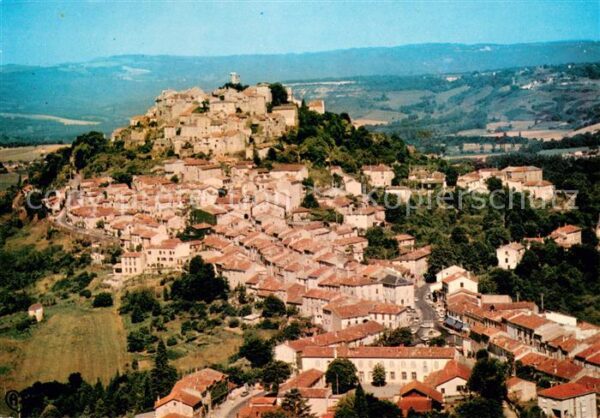 Cordes-sur-Ciel Vue generale aerienne
