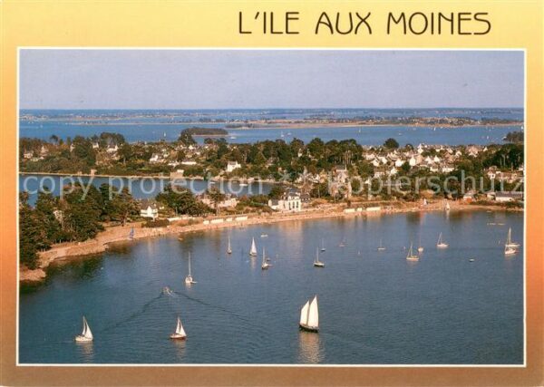 Ile-aux-Moines La plage et le bois d’Amour Vue aerienn