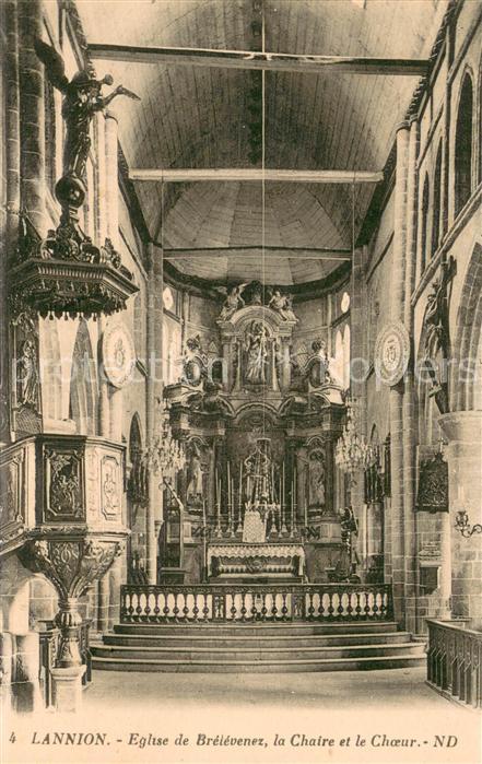 Lannion Eglise de Breievenez la Chaire et le Ch