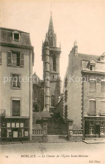 Morlaix Le Clocher de l’Eglise Saint Melaine