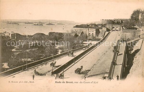 Brest 29 Rade de Brest vue du Cours d_Ajot