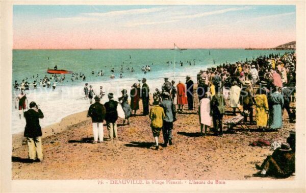 Deauville-sur-Mer La Plage Fleurie l’heure du Bain