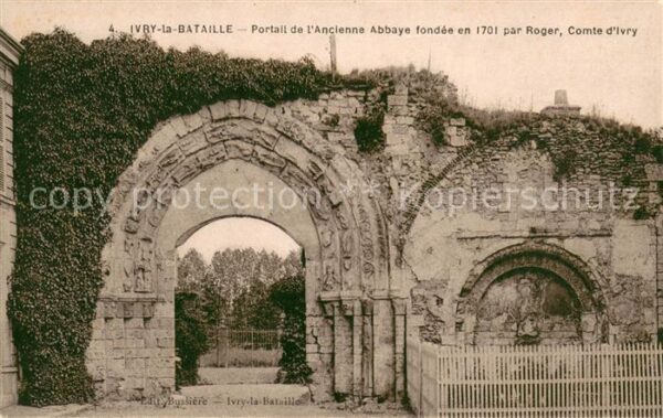 Ivry-la-Bataille Portail de l’Ancienne Abbaye fondee en