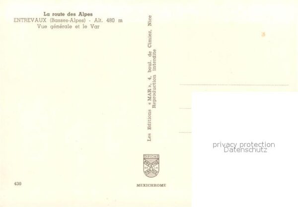 Entrevaux Vue generale et le Var – Bild 2
