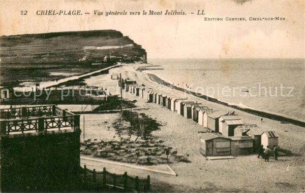 Criel Plage Vue Generale vers le Mont Jolibois Plag