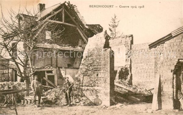 Bergnicourt Ruines Grande Guerre Trümmer 1. Weltkri