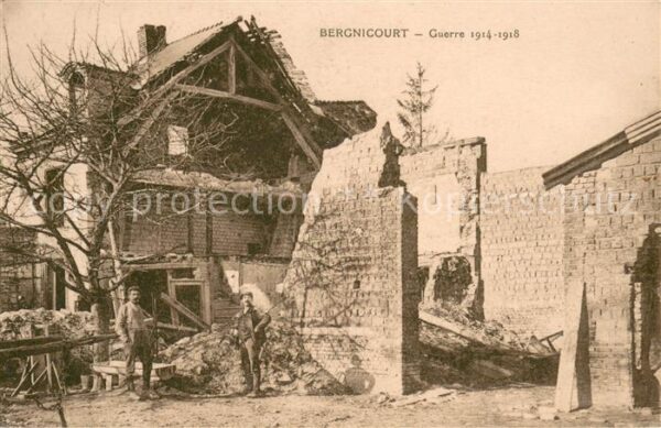 Bergnicourt Ruines Grande Guerre Trümmer 1. Weltkri