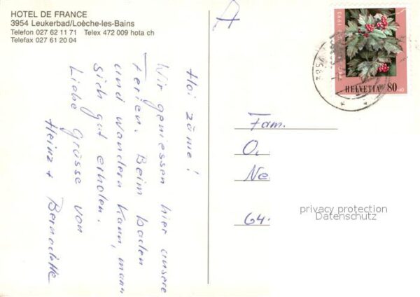 Loeche-les-Bains Hôtel de France – Bild 2