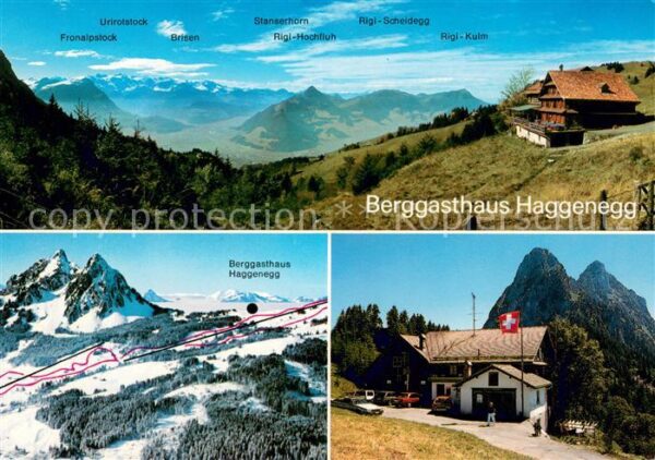 Schwyz Berggasthaus Haggenegg Fernsicht Alpenp
