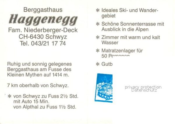 Schwyz Berggasthaus Haggenegg Fernsicht Alpenp – Bild 2