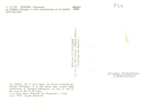 Orange Vaucluse Le Theatre Antique le Mur monumental et – Bild 2