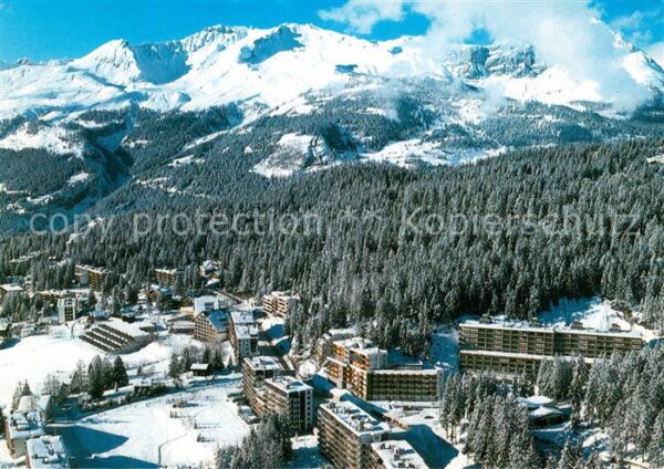 Crans-Montana Panorama Wintersportplatz Alpen Flieger