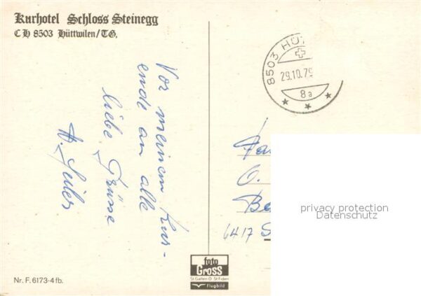 Huettwilen Kurhotel Schloss Steinegg Fliegeraufnah – Bild 2