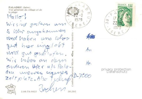 Paladru Vue aérienne du village et de la plage – Bild 2