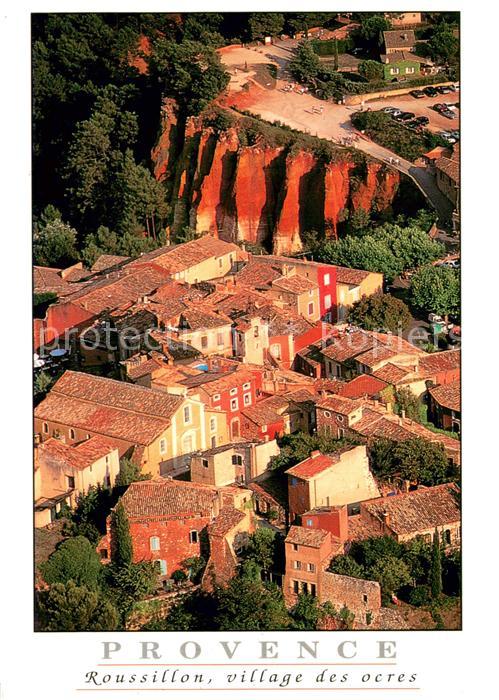 Roussillon Vaucluse Village des ocres vue aérienne