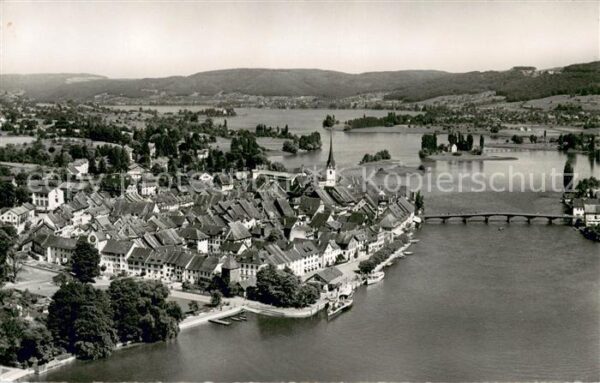Stein Rhein Fliegeraufnahme mit Insel Werd und Unte