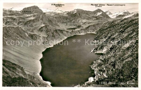 Piora Lago Ritom Fliegeraufnahme