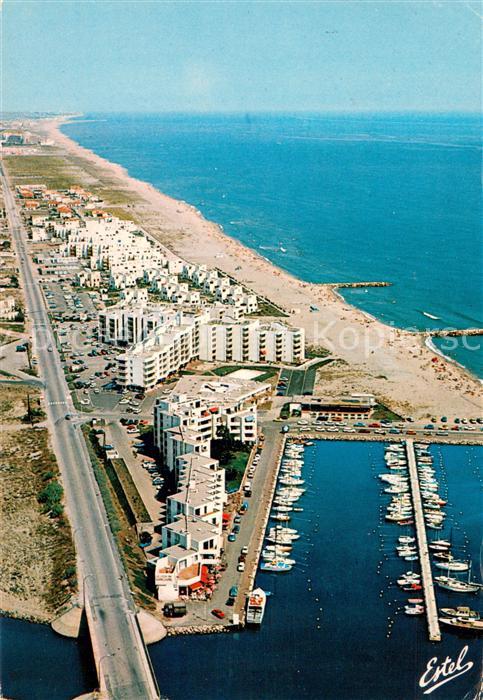 Port Barcares Vue aerienne le port du Grau Saint Ange