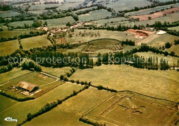 Sanxay Ruines Gallo Romaines Vue aerienne