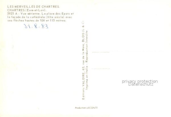 Chartres 28 Vue aerienne La place des Epars et la f – Bild 2
