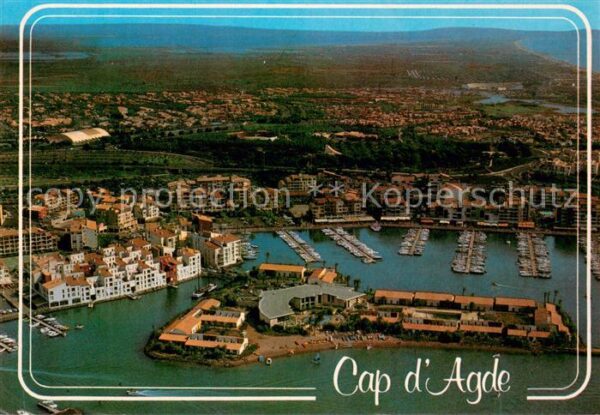 Cap-d Agde Vue aérienne Port Collection Lumière et