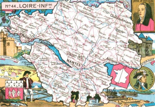 Nantes Loire Atlantique La Loire intérieure Carte