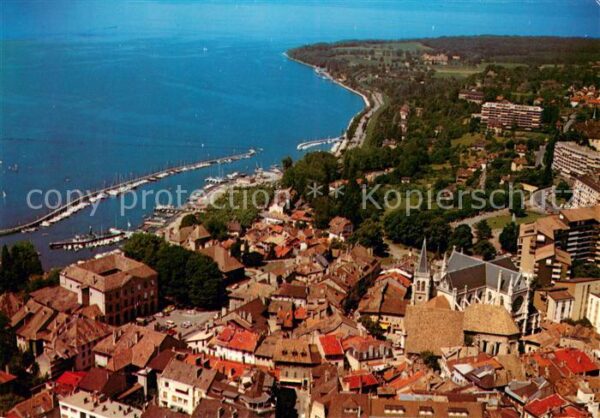 Thonon-les-Bains La Ville et le Lac Leman Vue aerienne
