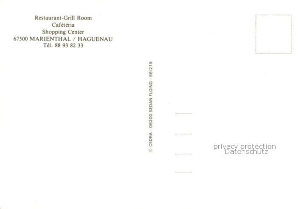 Marienthal Elsass Restaurant Grill Room Cafeteria Shoppin – Bild 2