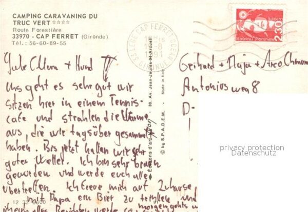 Cap-Ferret Lege-Cap-Ferret 33 Gironde Camping Caravaning du Truc Vert Strandp – Bild 2