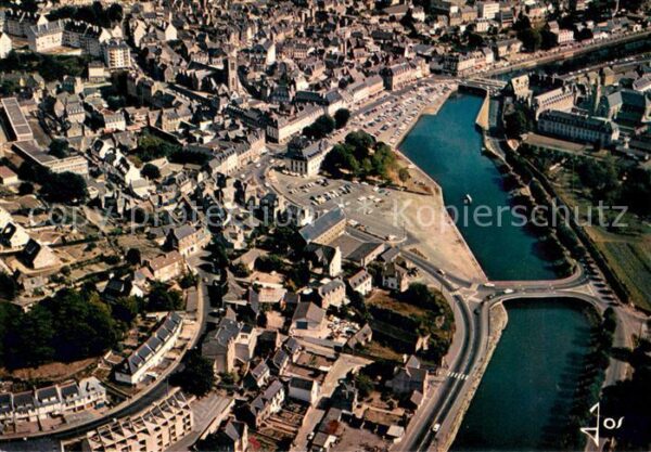 Lannion Le centre ville Vue aerienne