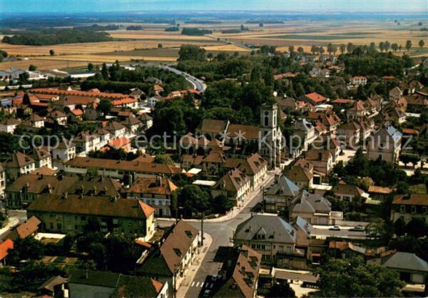 Brienne-le-Chateau Vue aerienne du centre de la ville et d