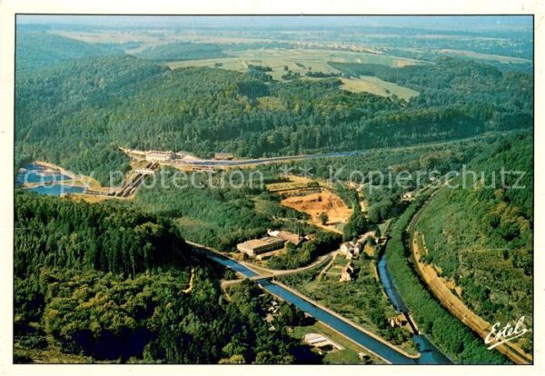 Arzviller Canal de la Marne au Rhin Vue aerienne