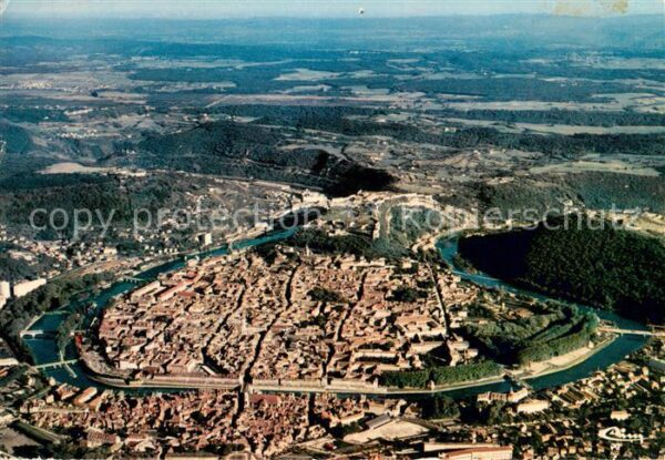 Besancon Doubs Vue aerienne La boucle du Doubs