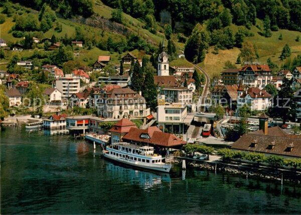 Vitznau Vierwaldstaettersee Fliegeraufnahme