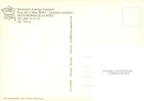 Murbach Elsass Restaurant Auberge Langmatt – Bild 2