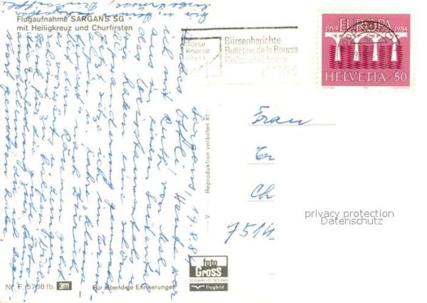 Sargans Fliegeraufnahme mit Heiligkreuz und Chu – Bild 2