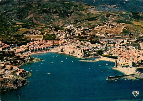 Collioure Côte Vermeille vue aérienne