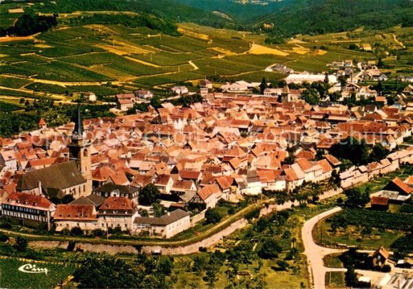 Bergheim Elsass Vue aérienne