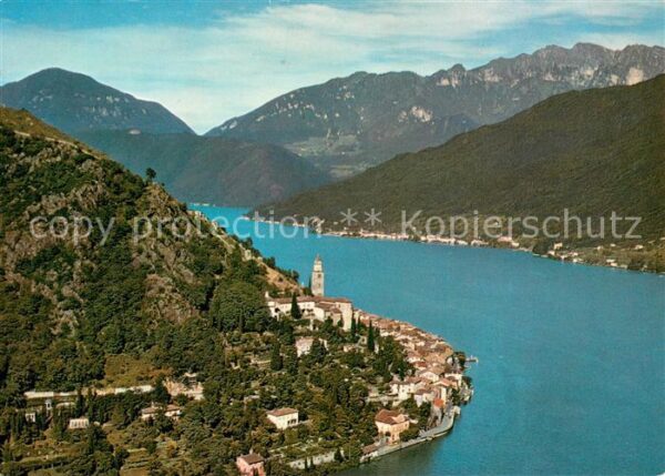 Morcote Lago di Lugano Fliegeraufnahme