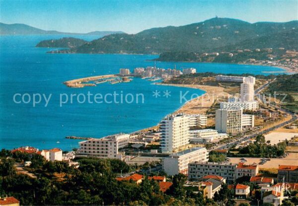 Le Lavandou Vue generale aerienne au fond le port d