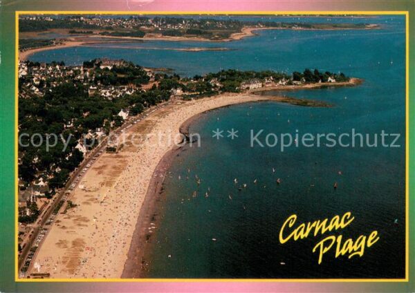Carnac Plage La Grande Plage la pointe de Beaumer Vu