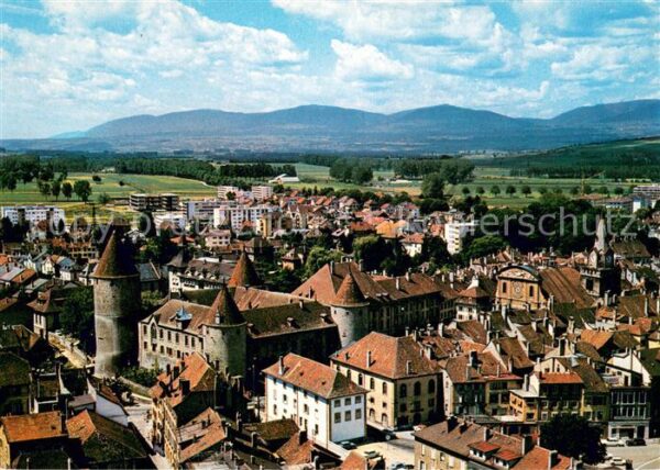 Yverdon VD Panorama et le Jura