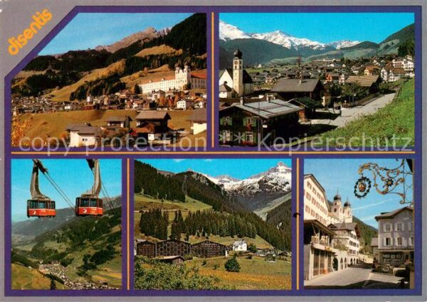Disentis GR Muster und Acletta Panorama Bergbahn Al