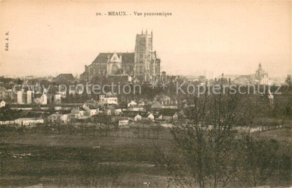 Meaux Seine et Marne Vue panoramique Cathedrale