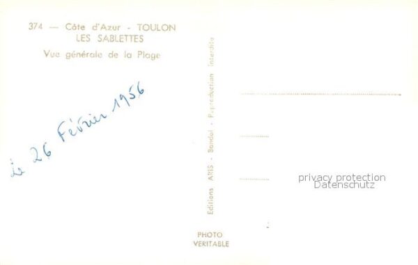 Les Sablettes Vue generale de la Plage – Bild 2