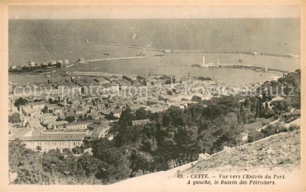 Cette Sete Vue vers l’Entree du Port Le Bassin des