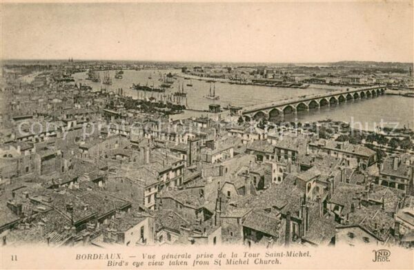 Bordeaux Vue generale aerienne prise de la Tour