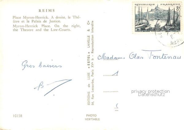Reims Champagne Ardenne Place Myron Herrick Le Theatre et le Pa – Bild 2