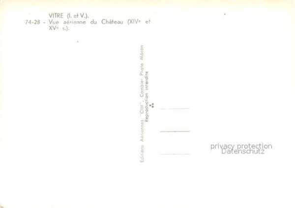 Vitre d Ille-et-Vilaine Vue aerienne du Chateau – Bild 2